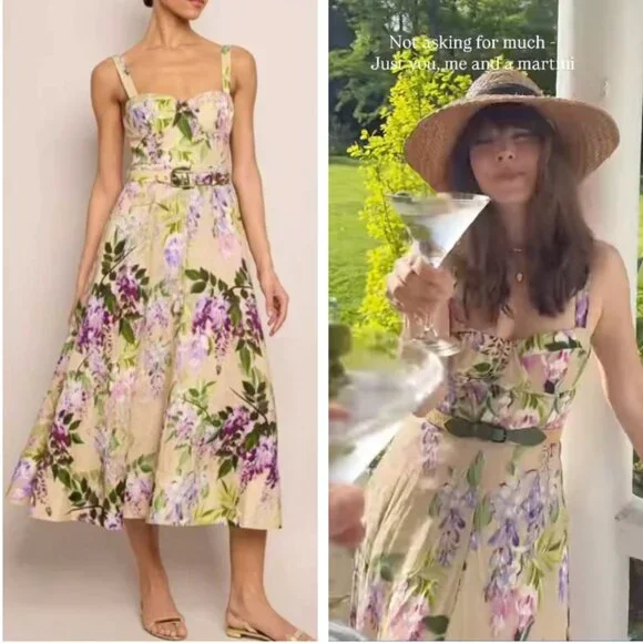 Cara Cara | Dresses | Nwt Cara Cara Calypso Dress In Wisteria Ginger Root  Floral Cocktail Party | Poshmark